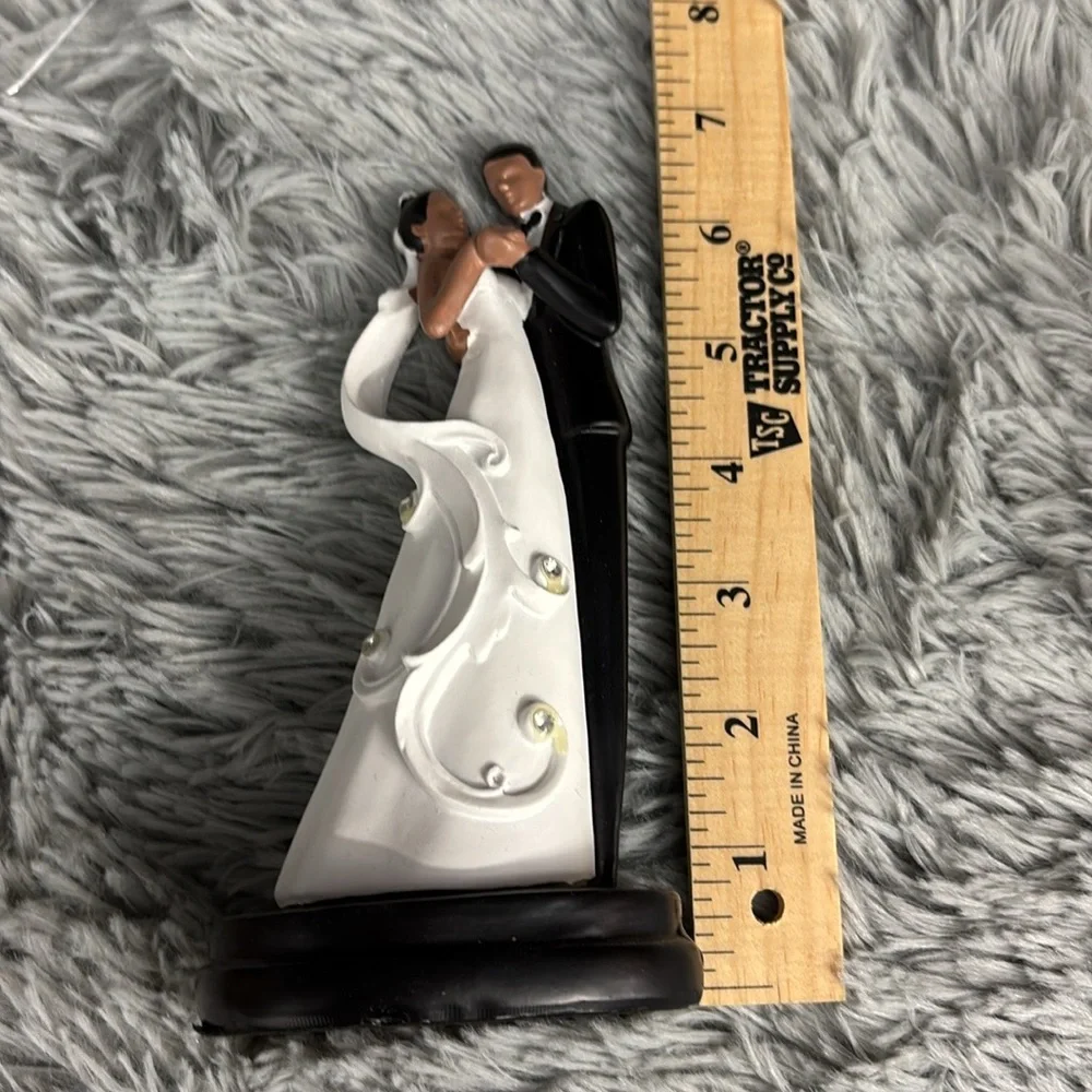 NWT STUDIO HIS & HERS Elegant Wedding Cake Topper with Bride and Groom Ethnic